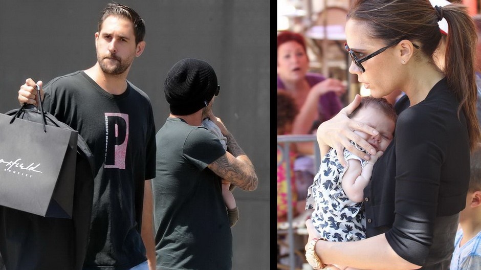 Beckhamovci a dcérka Harper Seven