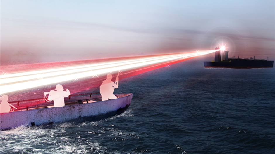BAE protipiratsky laser akcia