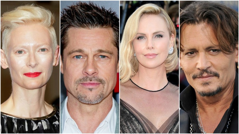 Tilda Swinton, Brad Pitt. Charlize Theron, Johnny Depp