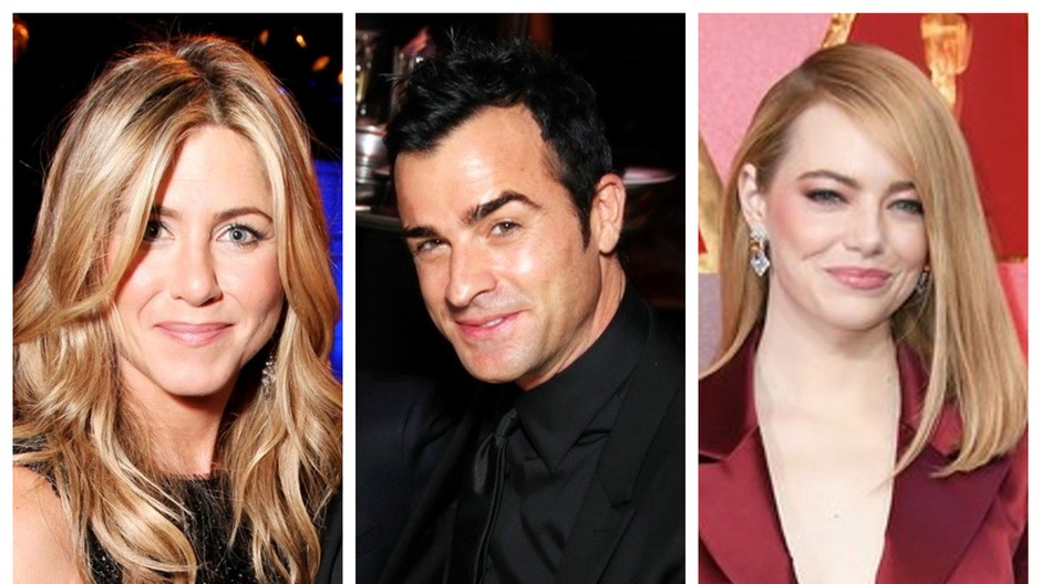 Jennifer Aniston + Justin Theroux + Emma Stone