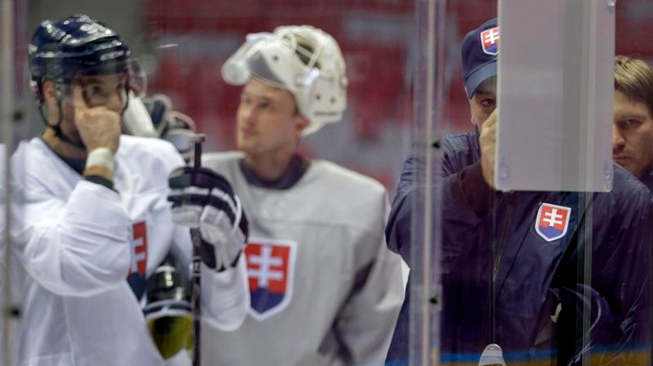 Hokejisti na tréningu v Soči