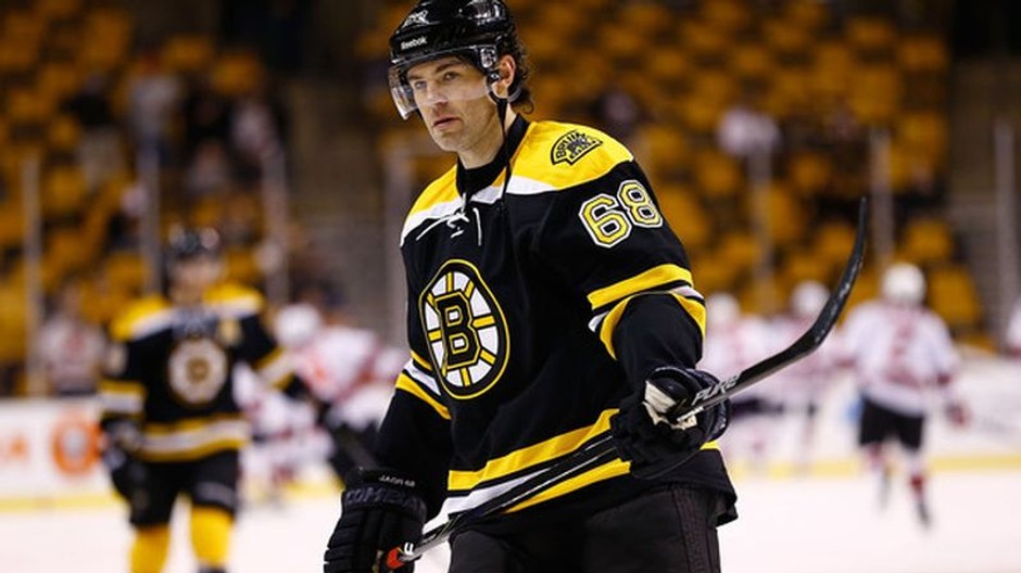 Jágr v drese Bostonu