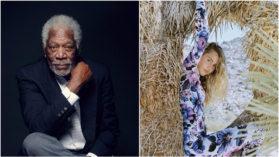 Morgan Freeman Miley Cyrus