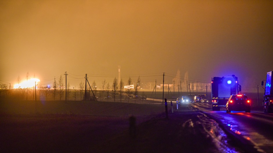 Výbuch plynovodu v Litve