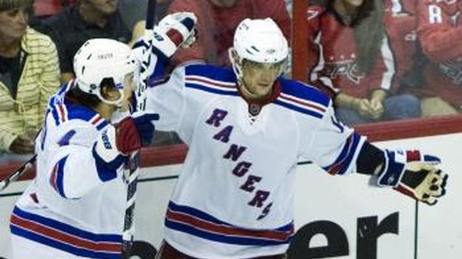 Gáborík po góle, Rangers