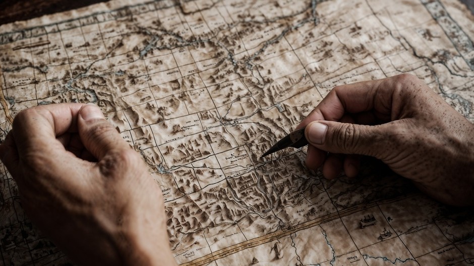 close-up-old-paper-map 