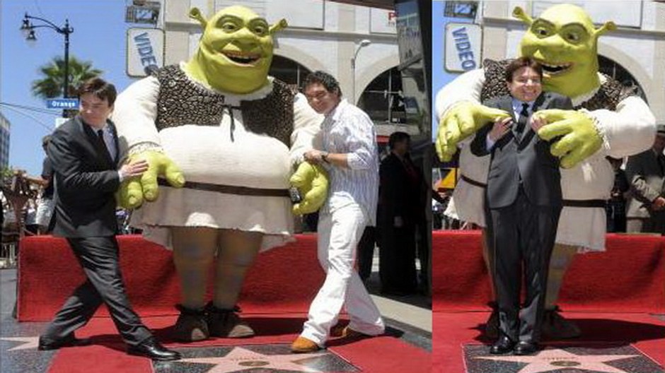 Maskot, postava Shreka, Mike Myers, Antonio Banderas, hviezda, Chodník slávy
