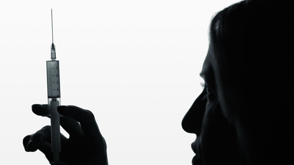 eutanázia striekačka ilustračná