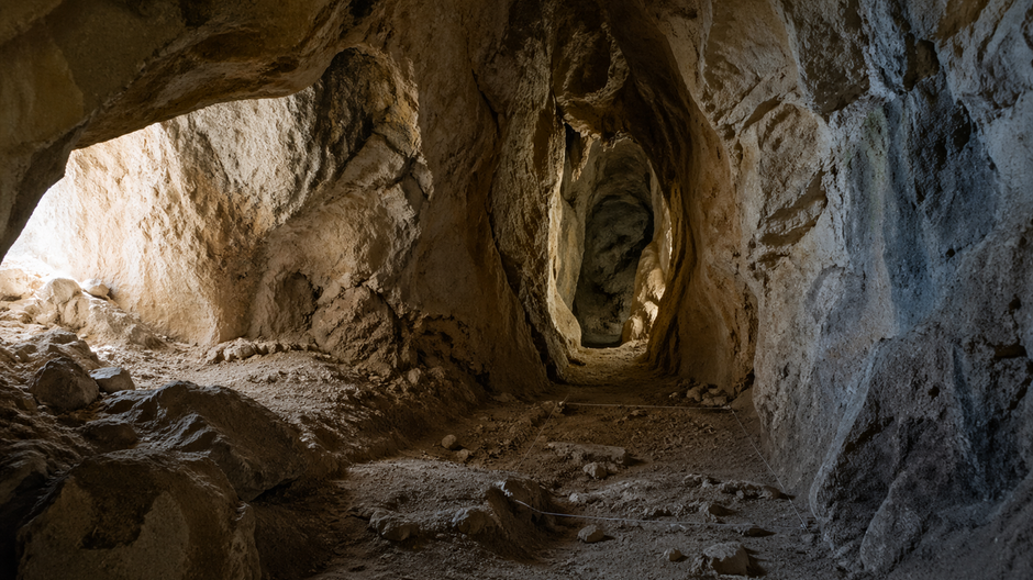 Vstup do skrytej komory v jaskyni Vanguard na Gibraltári, ktorú vedci spájajú s neandertálcami