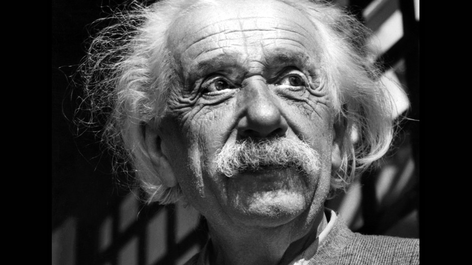 Albert Einstein - detail tváre