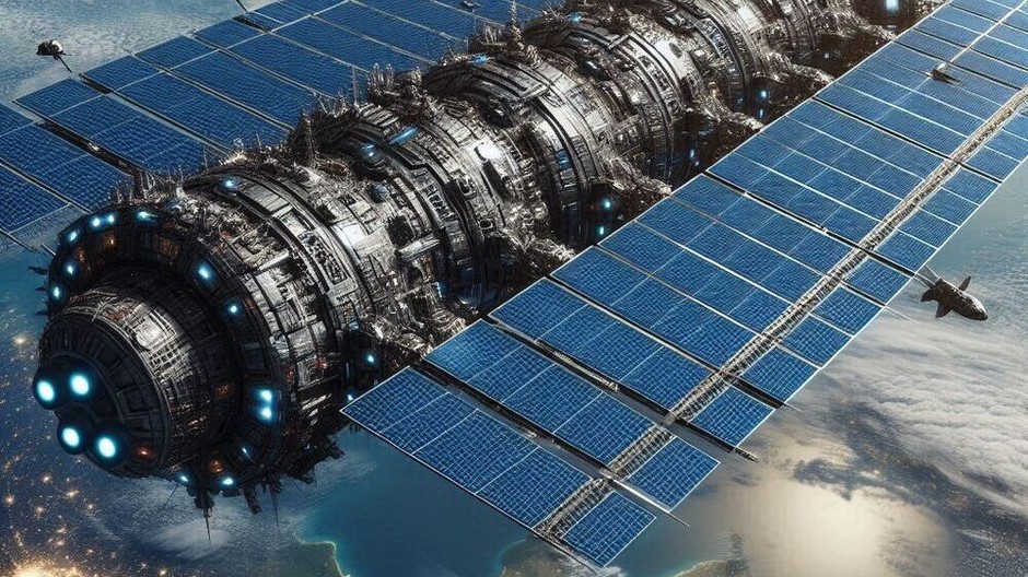 spaceship-with-solar-panels