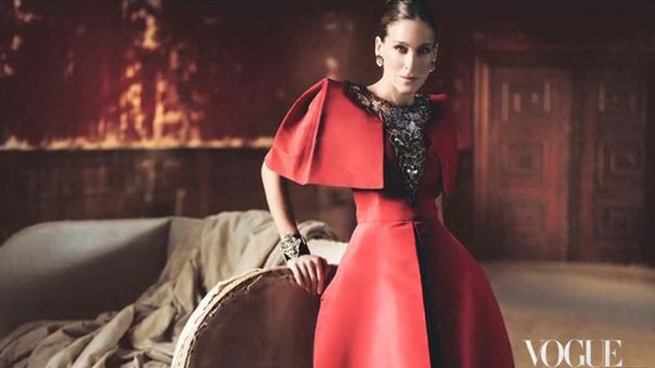 sarah jessica parker pozuje pre vogue, honosne saty