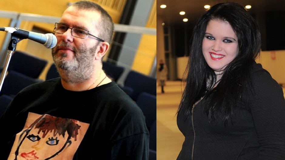 Richard Müller a Leona Šenková, montáž, koláž