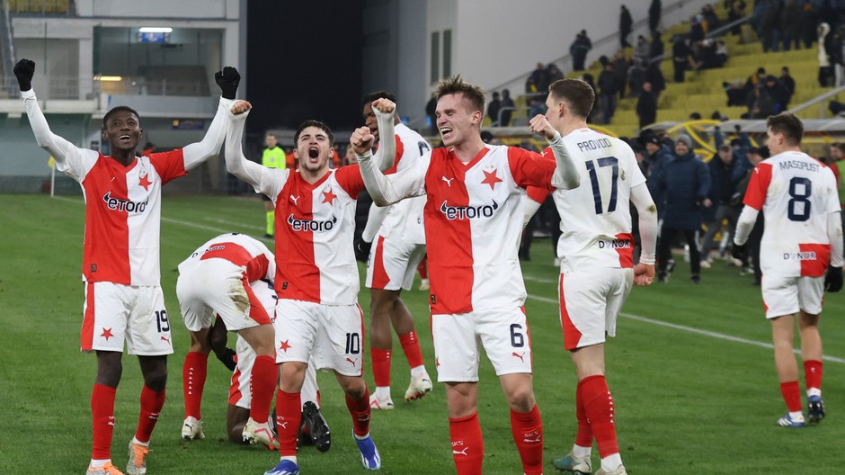 Radosť futbalistov Slavie Praha