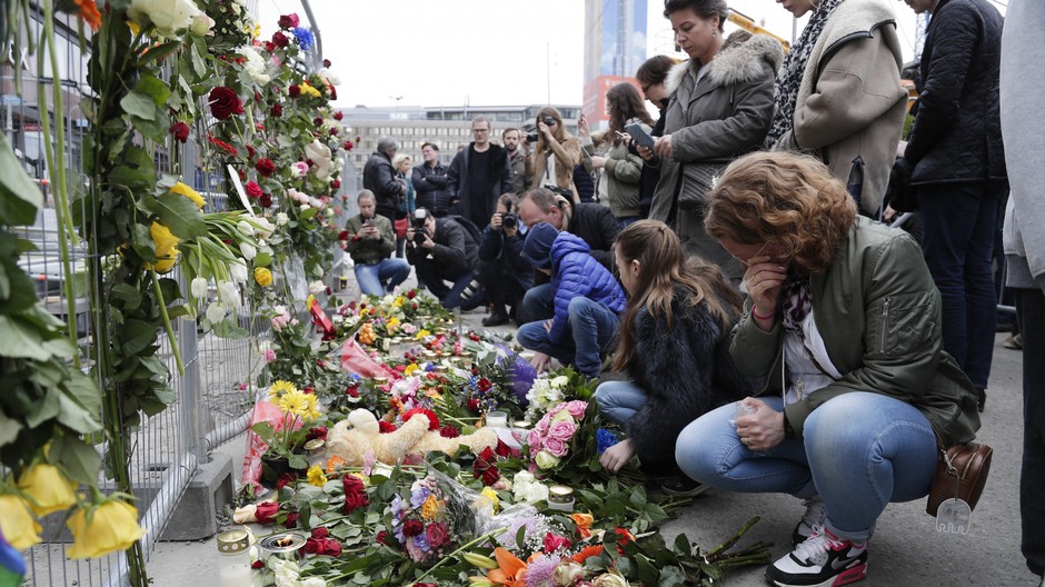 Múr kvetín vo švédskom Štokholme