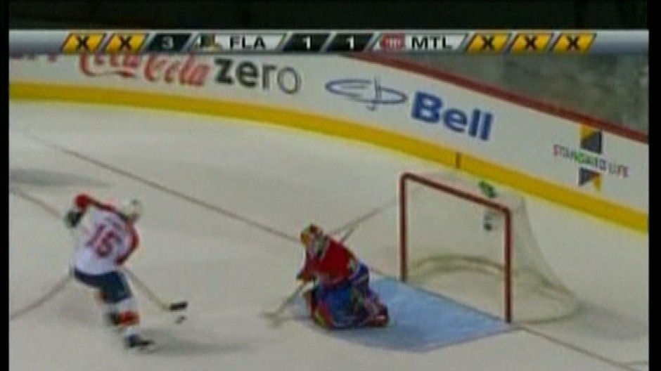 NHL: Jozef Stümpel dáva rozhodujúci gól v zápase Motreal - Florida, 16.10.2007