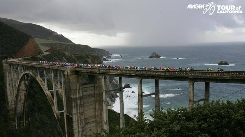 Tour of California, pelotón na moste pri Tichom oceáne