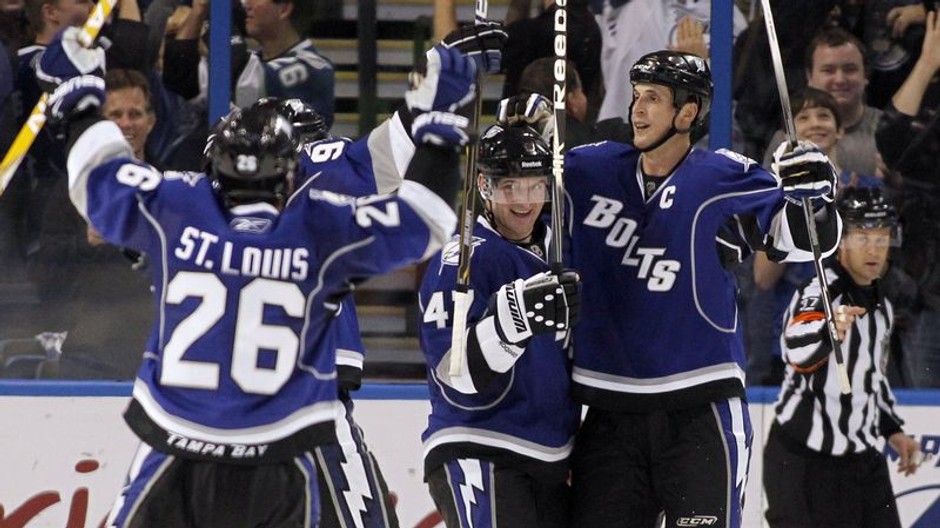 LeCavalier oslavuje svoj gól v predĺžení