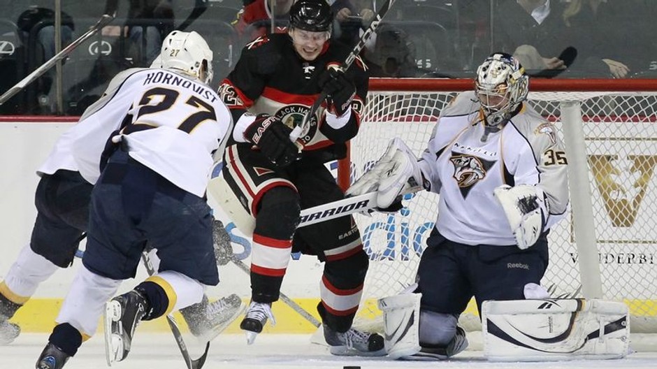 Kopecký v zápase proti Nashvillu