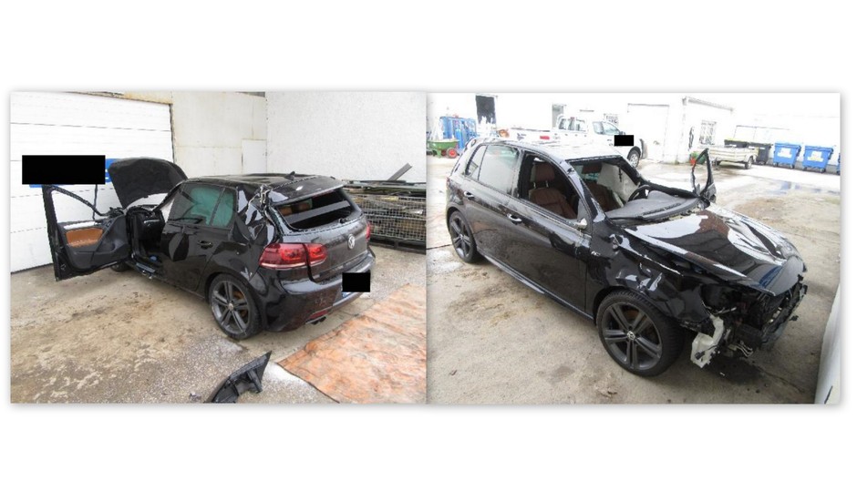 Obr.1: Volkswagen Golf takto vyzeral pred dovozom na Slovensko. 