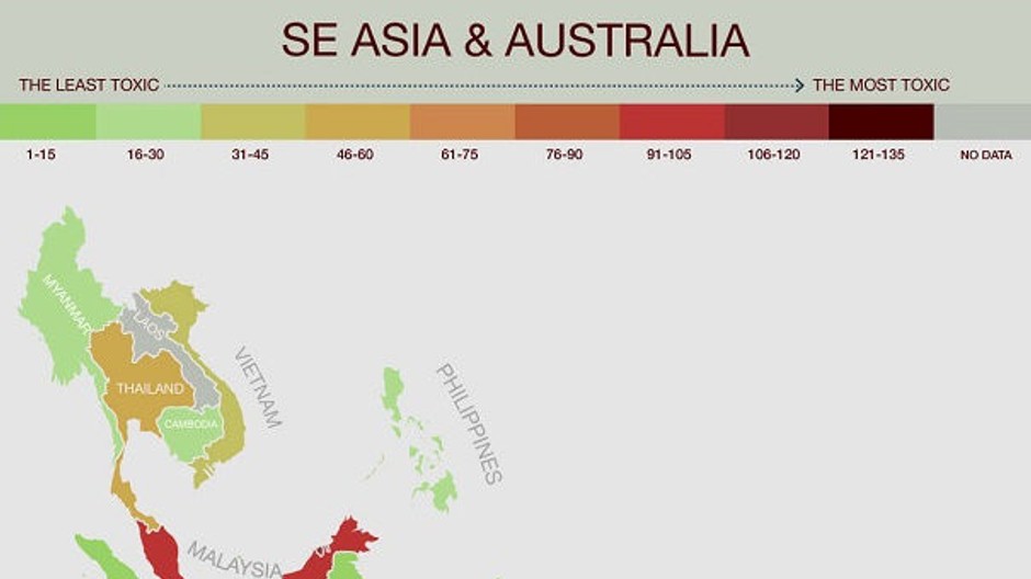 Najtoxickejšie krajiny sveta