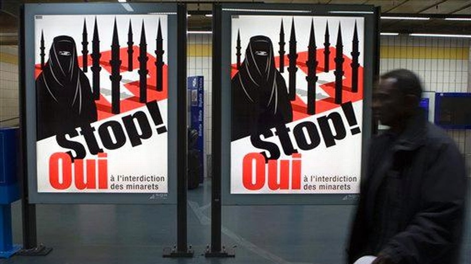 zakaz stavby minaretov vo svajciarsku, bilboardy
