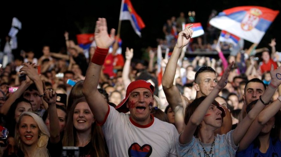 Djokovičovi fanúšikovia v Belehrade