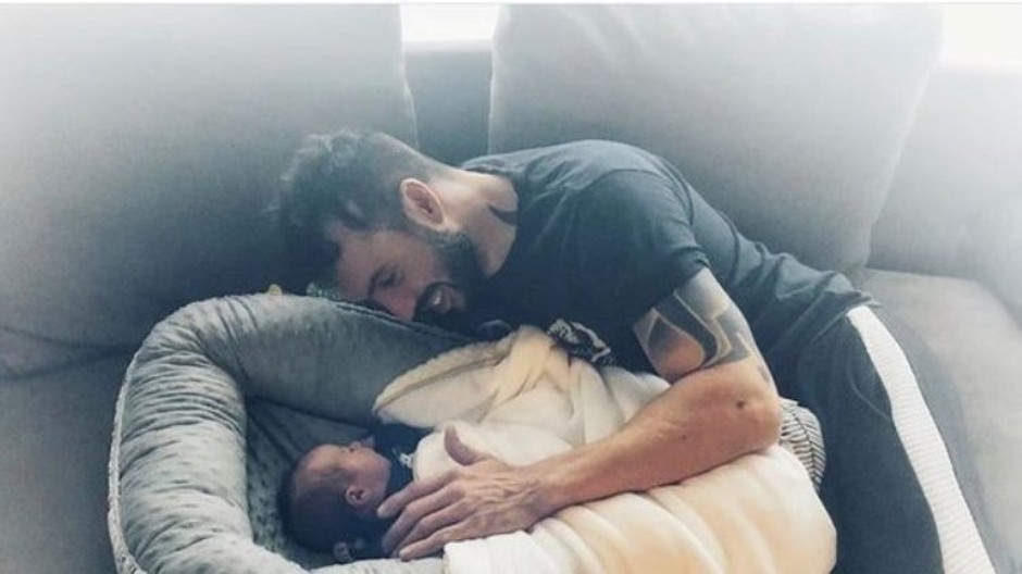 Václav Noid Bárta s dcérkou