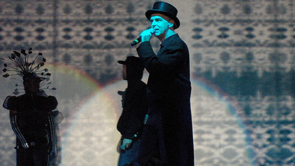 Pet Shop Boys na pódiu, koncert