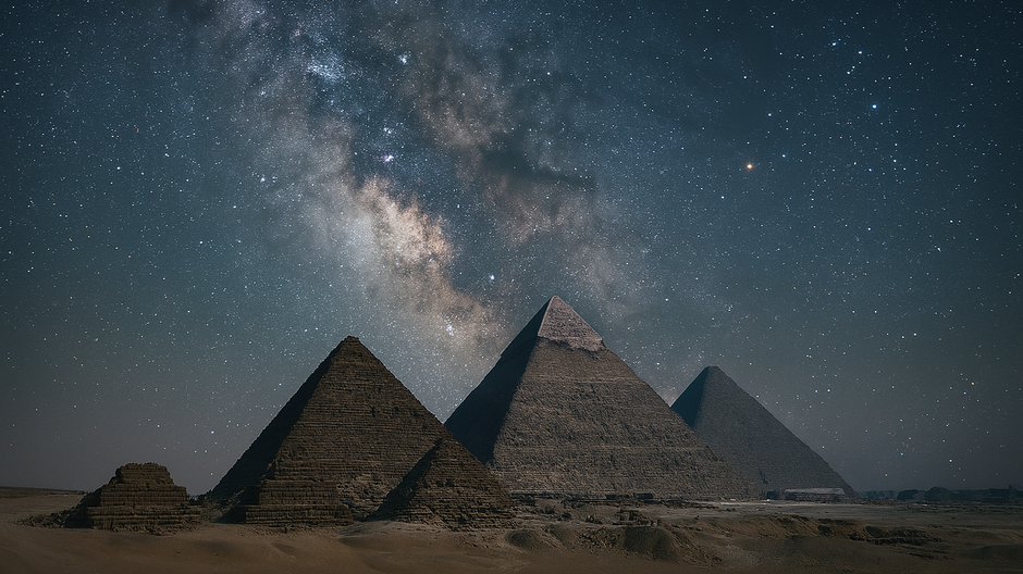 pyramids-at-night