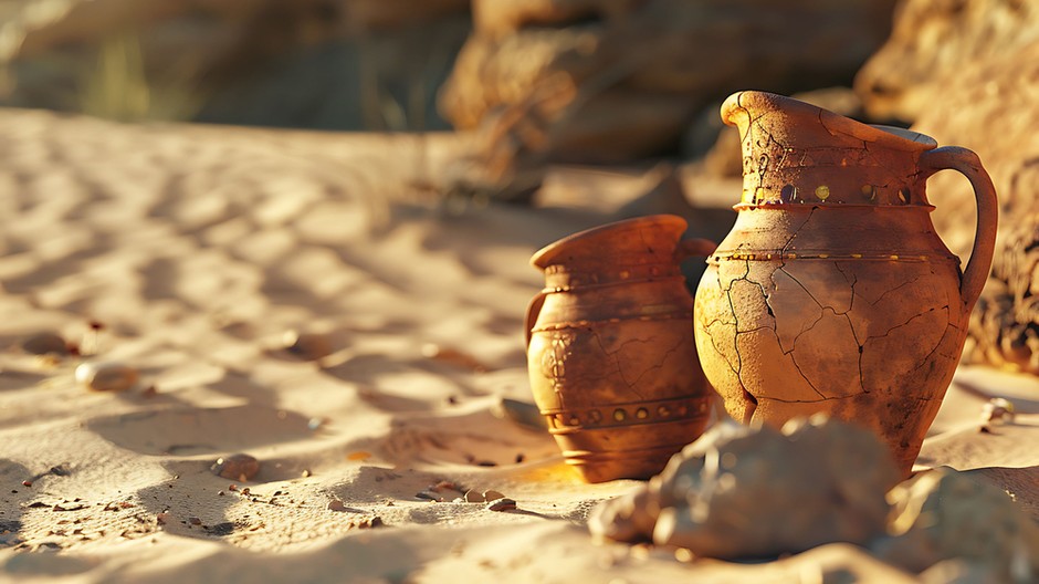 view-ancient-pottery-vessels-earthenware 