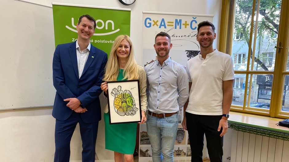 J.Koma, hovorkyna K.Baluchova, lekar Marek Kajan a pedagóg Luboš Masaryk z GAMČA