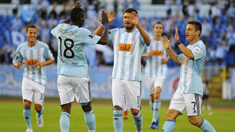 radosť Slovanistov z gólu