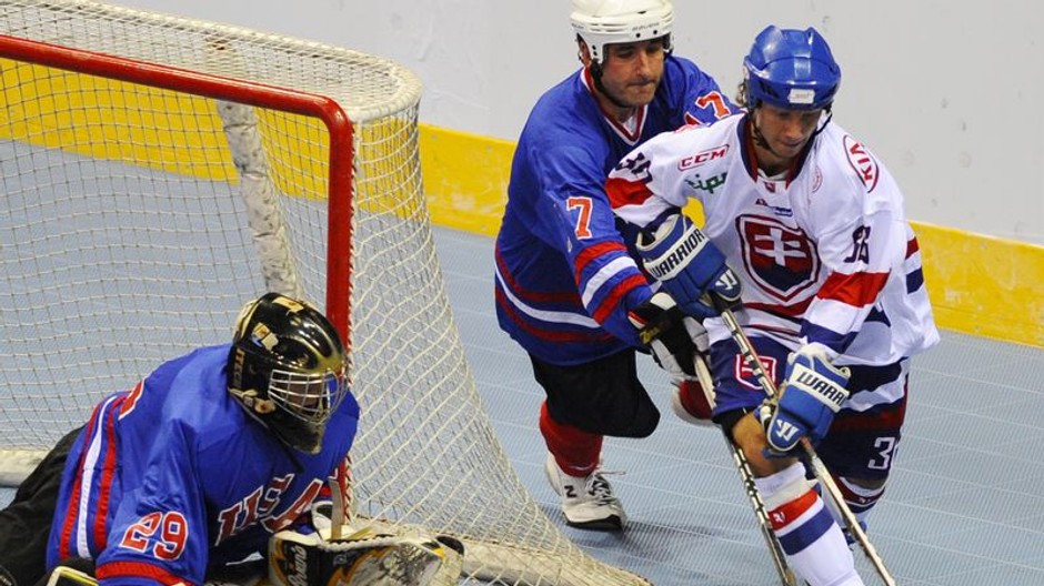 Hokejbal MS. Slovensko-USA