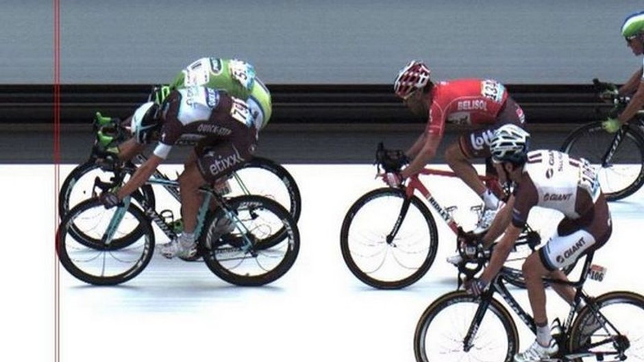 cieľová fotografia, Sagan tesne druhý v 7. etape TdF