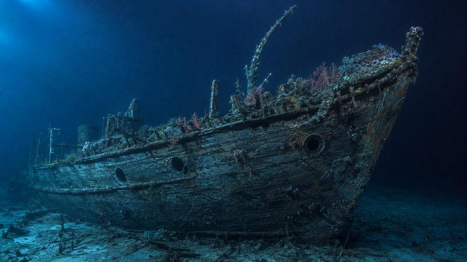 Vrak lode Quest, na ktorej zomrel polárnik Ernest Shackleton, na dne Labradorského mora.