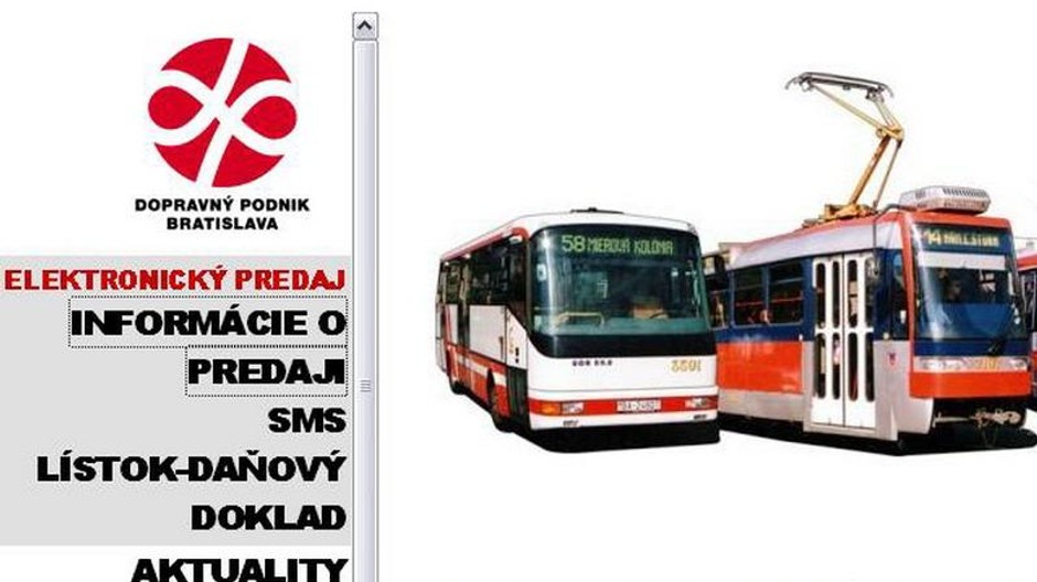 Internetová stránka DPB