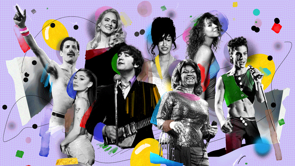 Koláž top speváci a speváčky podľa Rolling Stone