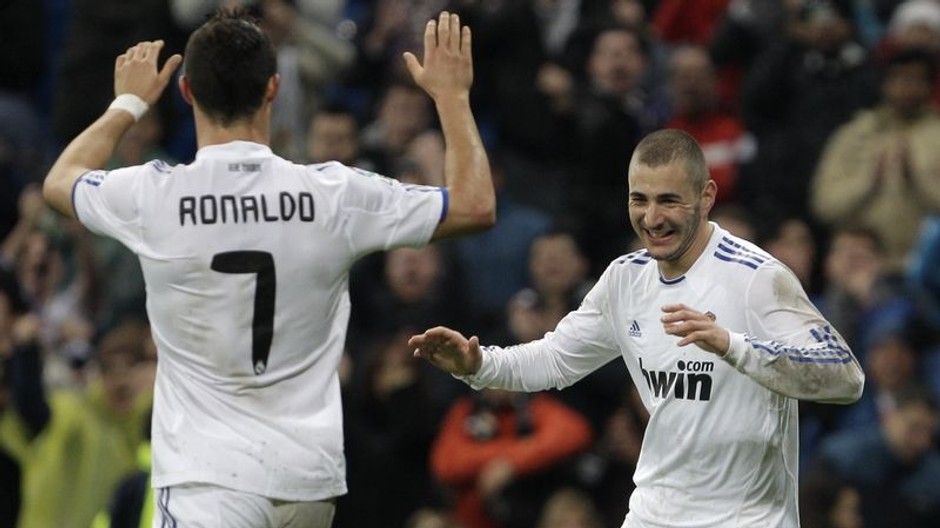 Ronaldo a Benzema v zápase Copa del Rey