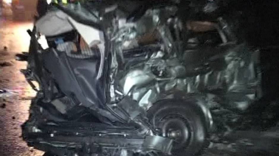 nehoda soroska kamion rozbity tma