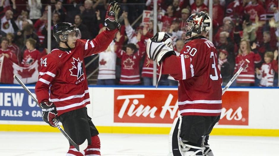 Radosť hokejistov Kanada na MS20