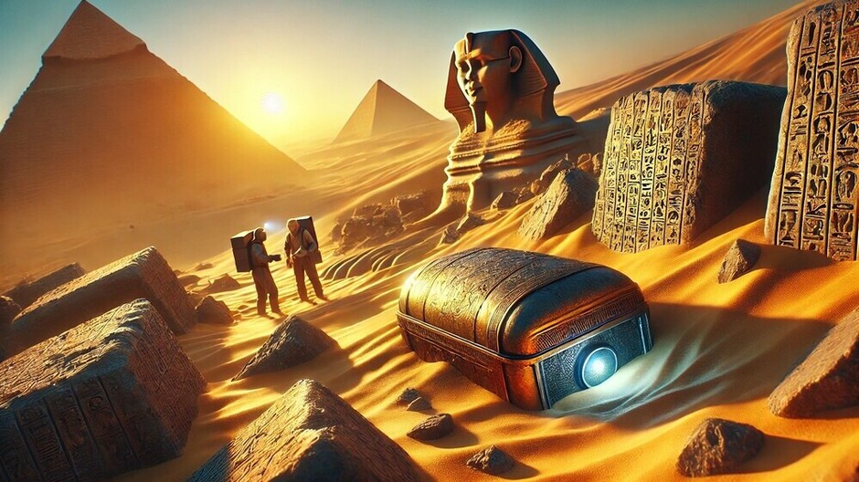 ancient-egyptian-pyramid-ruins-at-sunset-in-the-desert