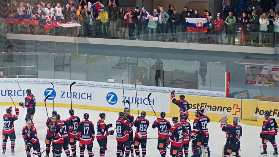 slovenski hokejisti dakuju fanusikom