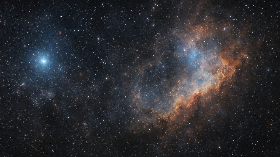 Fotorealistické zobrazenie vesmíru a galaxie