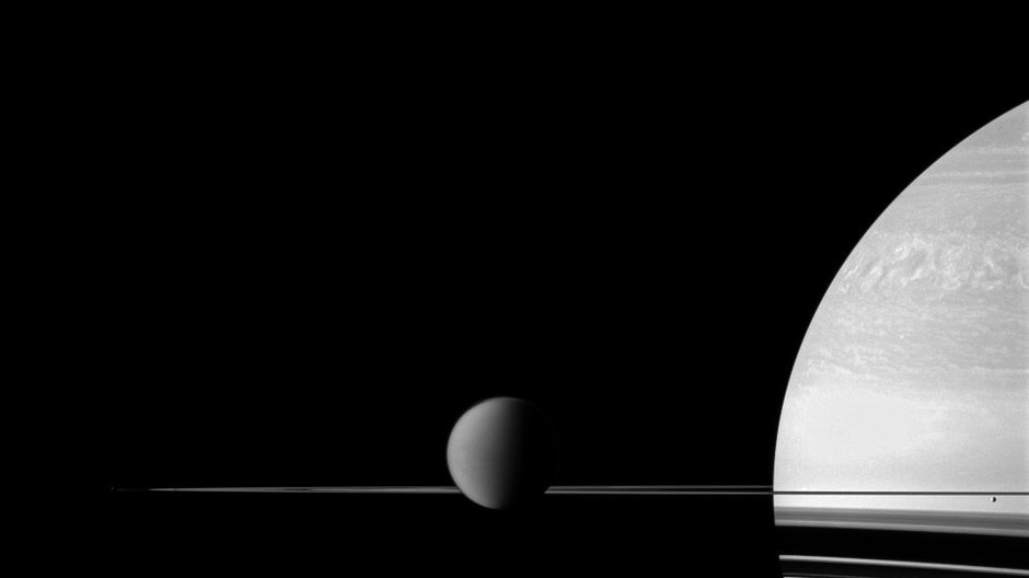 Titan, Rings, and Saturn from Cassini