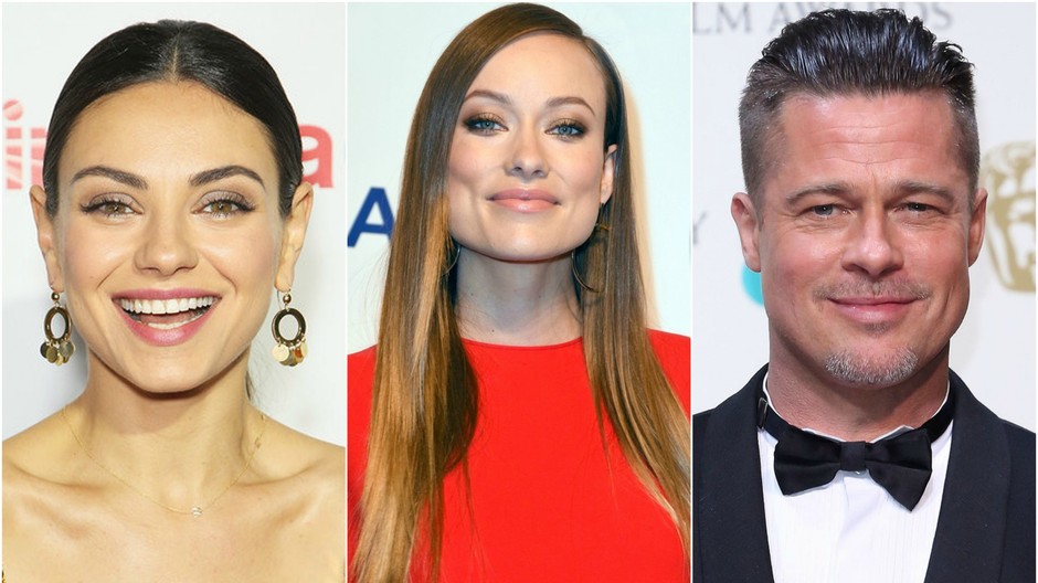 Mila Kunis, Olivia Wild, Brad Pitt