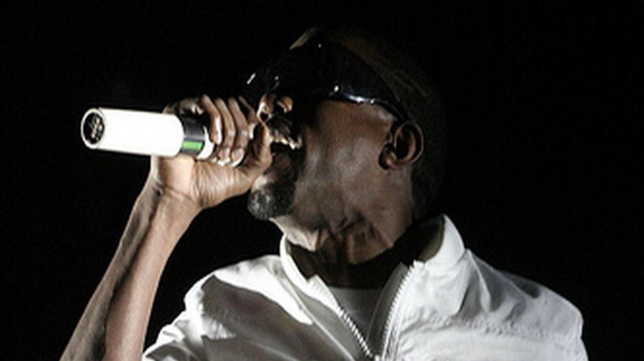 Kanye West na pódiu