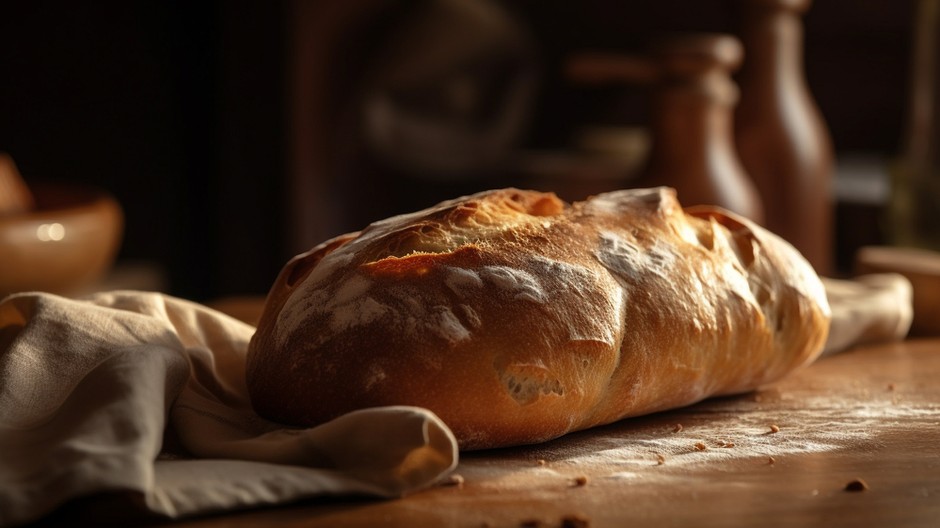 freshly-baked-rustic-bread-wooden-table