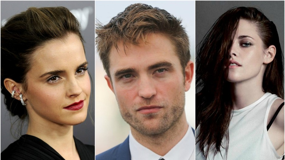 Emma Watson a Robert Pattinson a Kristen Stewart