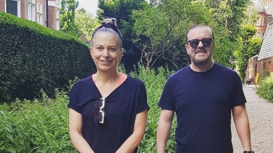 Ricky Gervais s partnerkou